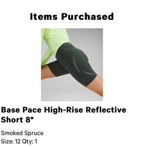 Lululemon Base Pace High-Rise Shorts 8in Size 12